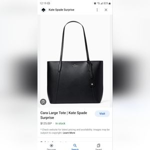 Kate Spade large black tote